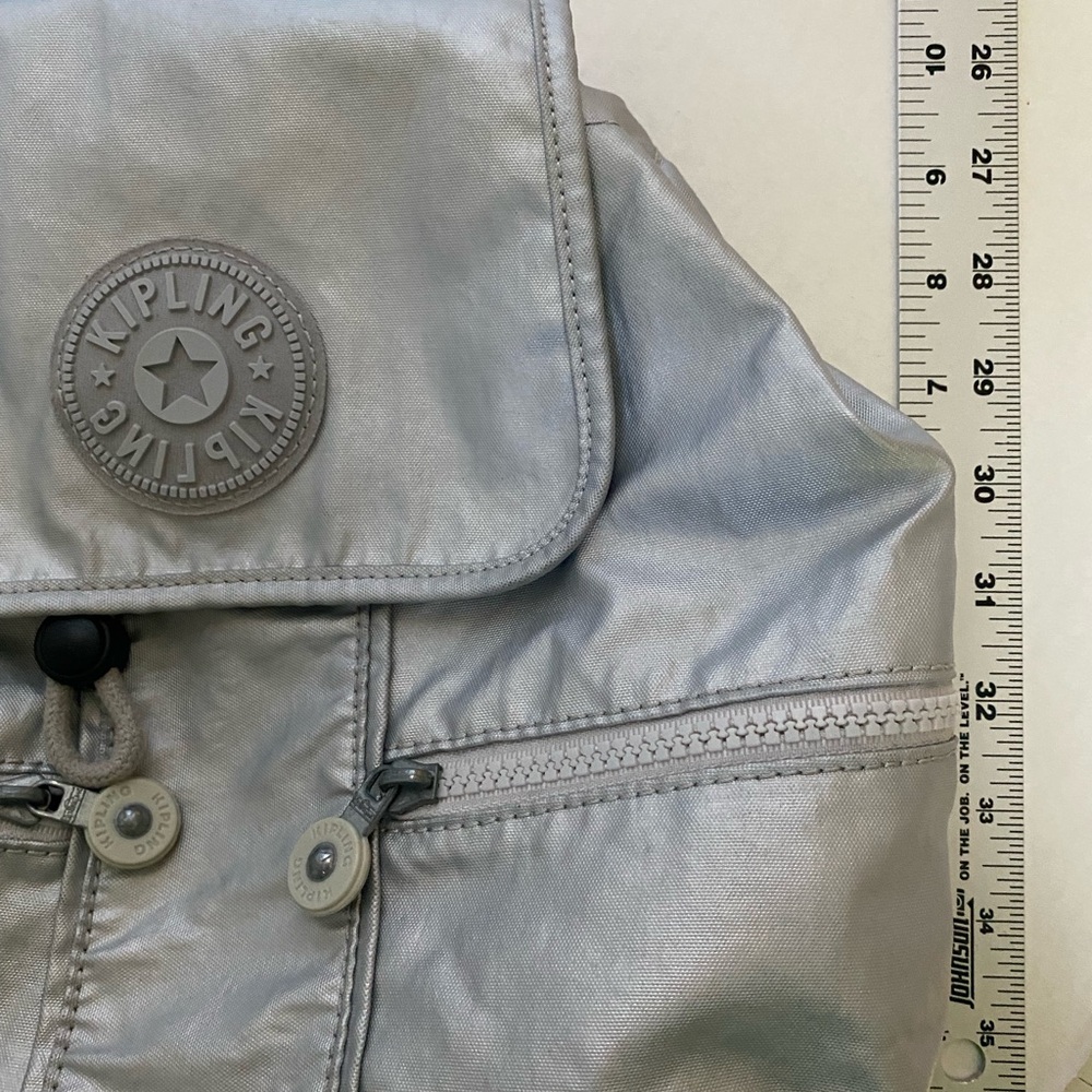 Kipling Backpack Silver - Picture 9 of 15